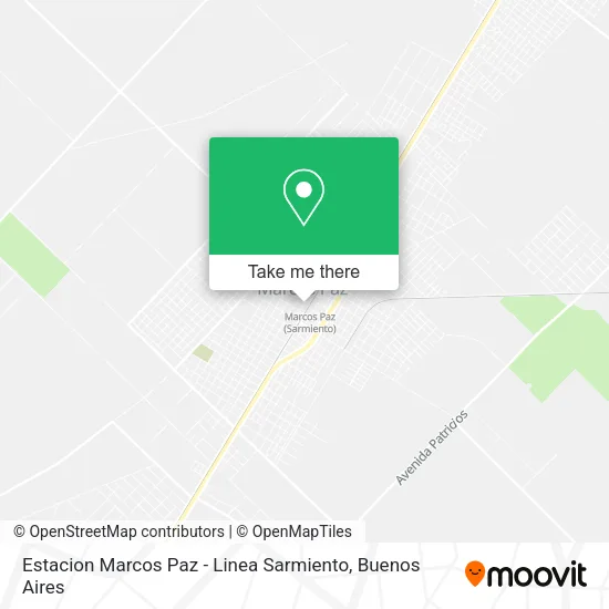 Mapa de Estacion Marcos Paz - Linea Sarmiento