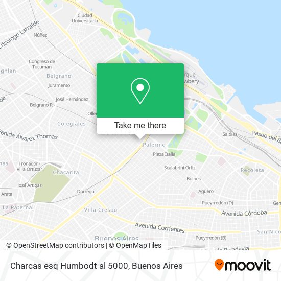 Mapa de Charcas esq Humbodt al 5000