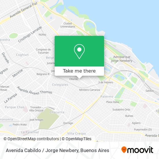 Avenida Cabildo / Jorge Newbery map