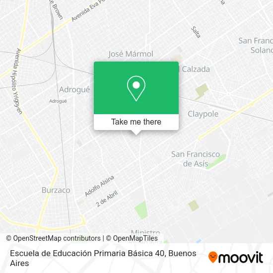 Mapa de Escuela de Educación Primaria Básica 40