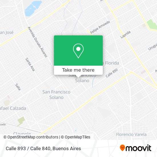 Calle 893 / Calle 840 map