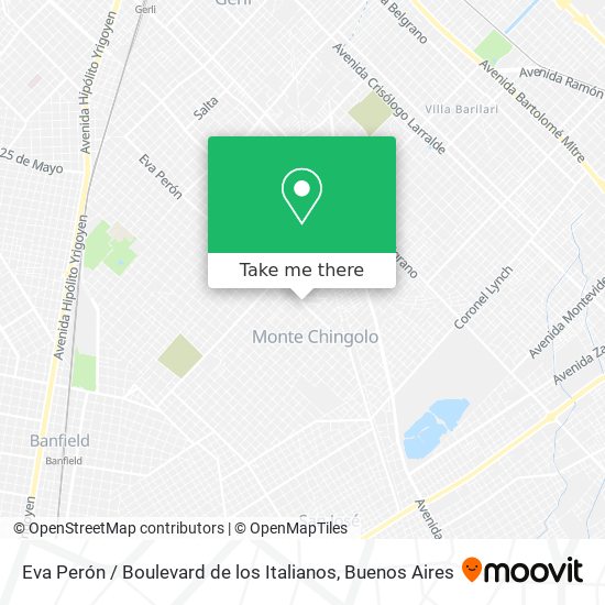 Mapa de Eva Perón / Boulevard de los Italianos