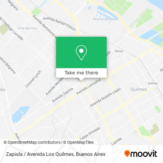 Mapa de Zapiola / Avenida Los Quilmes