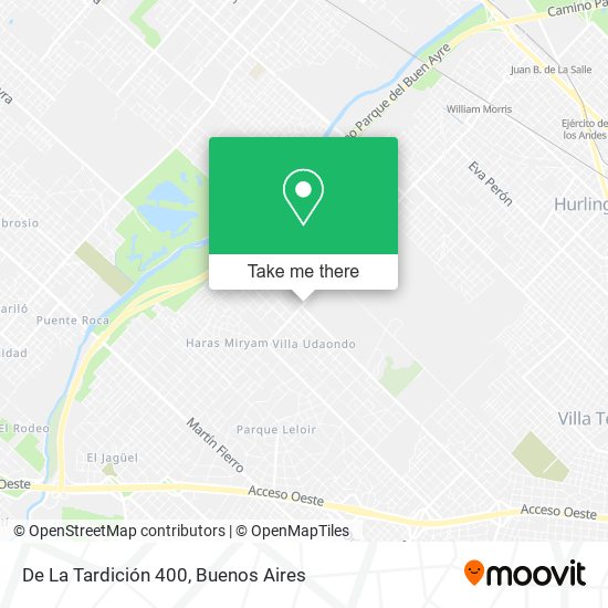 Mapa de De La Tardición 400