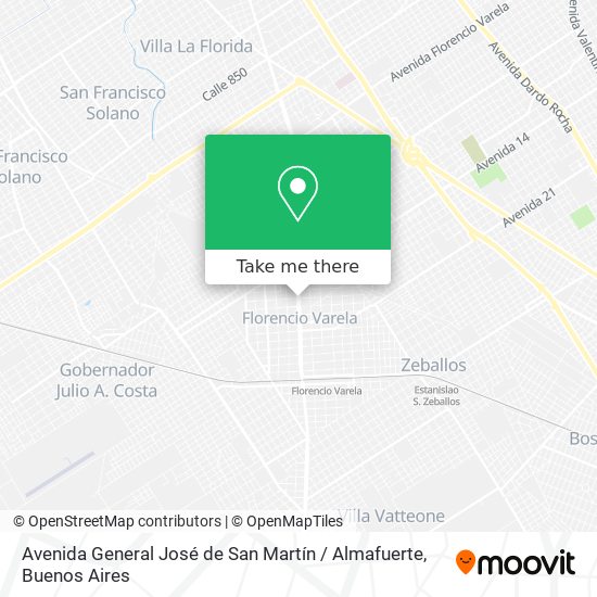 Avenida General José de San Martín / Almafuerte map