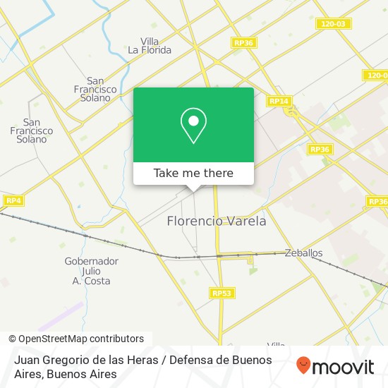 Juan Gregorio de las Heras / Defensa de Buenos Aires map