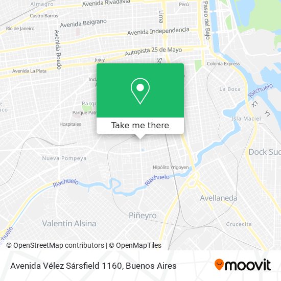Avenida Vélez Sársfield 1160 map