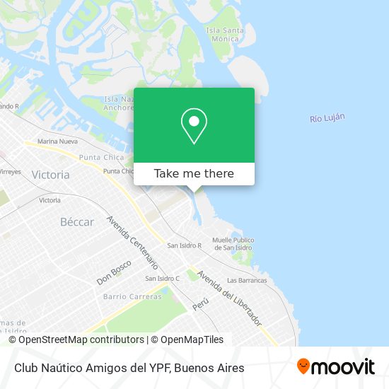 Mapa de Club Naútico Amigos del YPF