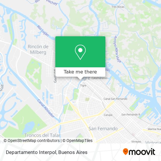 Mapa de Departamento Interpol