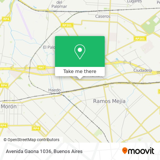 Avenida Gaona 1036 map