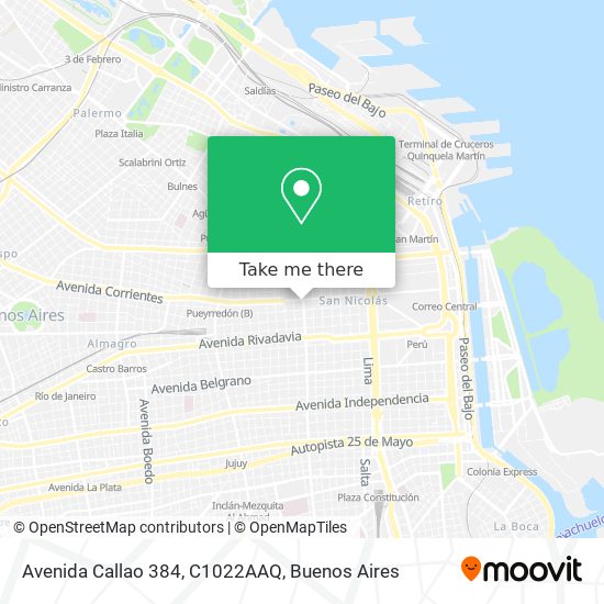 Mapa de Avenida Callao 384, C1022AAQ