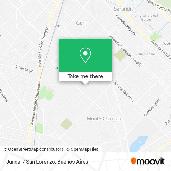 Juncal / San Lorenzo map