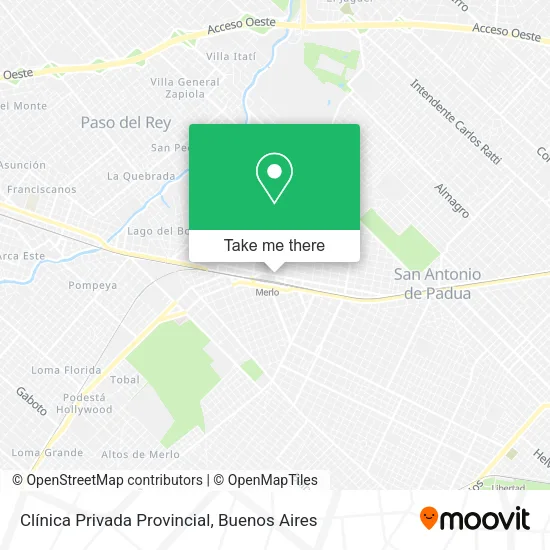Mapa de Clínica Privada Provincial