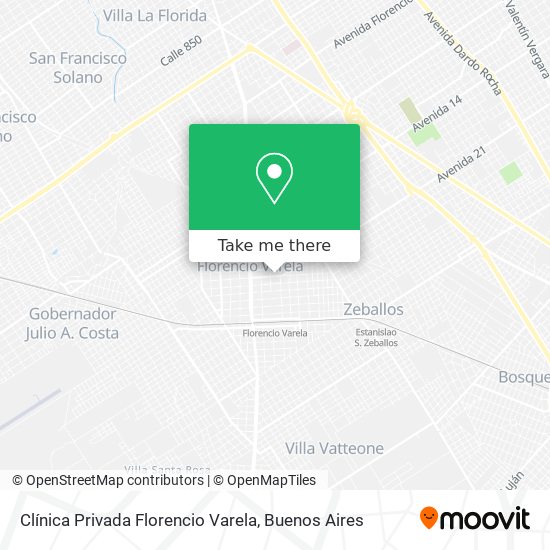 Mapa de Clínica Privada Florencio Varela