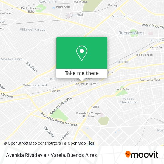 Avenida Rivadavia / Varela map