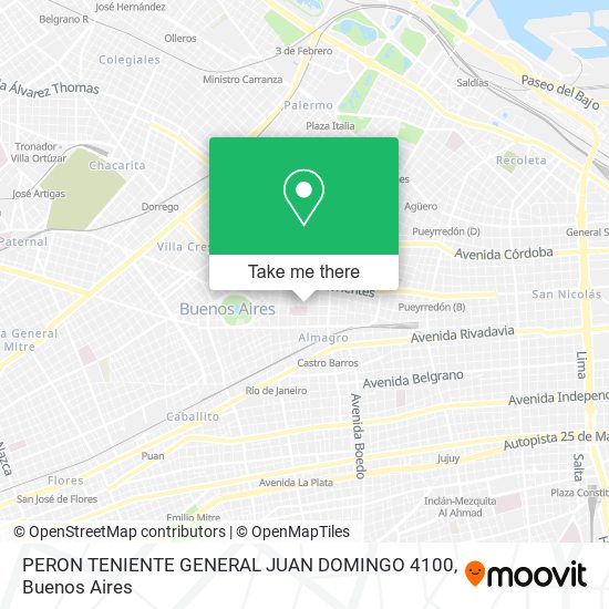 PERON  TENIENTE GENERAL JUAN DOMINGO 4100 map