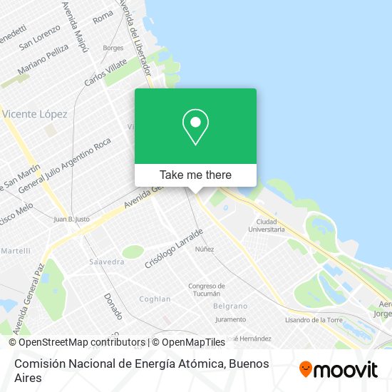 Comisión Nacional de Energía Atómica map