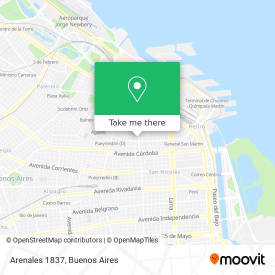 Mapa de Arenales 1837