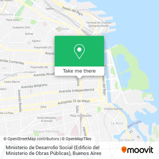 Ministerio de Desarrollo Social (Edificio del Ministerio de Obras Públicas) map