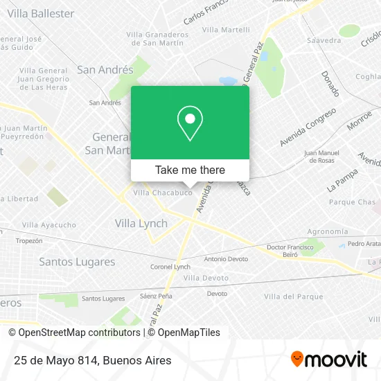 Mapa de 25 de Mayo 814