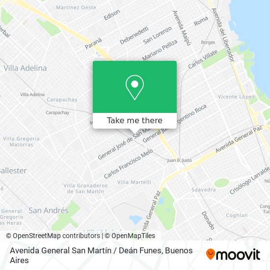 Avenida General San Martín / Deán Funes map