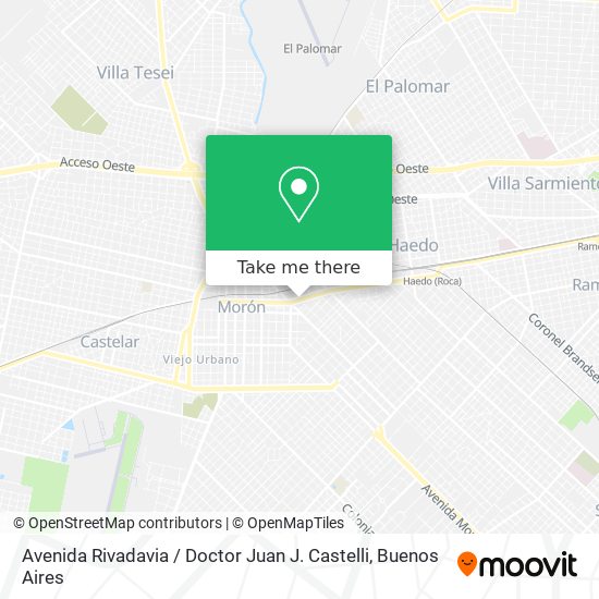 Avenida Rivadavia / Doctor Juan J. Castelli map
