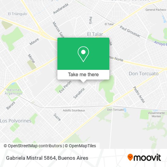 Gabriela Mistral  5864 map