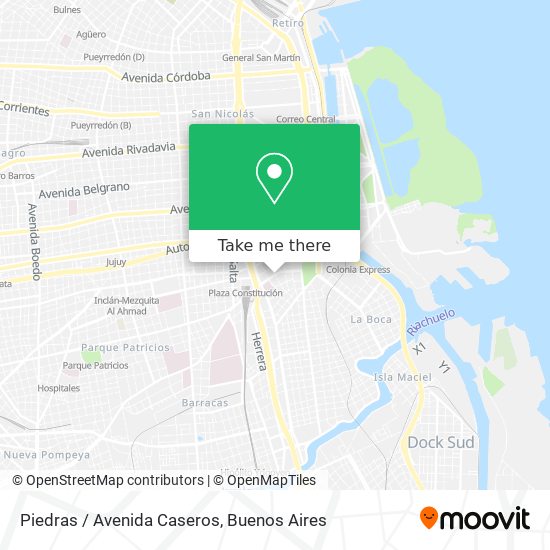 Mapa de Piedras / Avenida Caseros