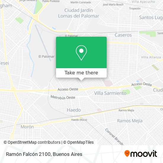 Ramón Falcón 2100 map