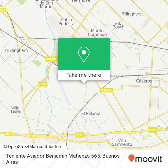 Mapa de Teniente Aviador Benjamín Matienzo 565