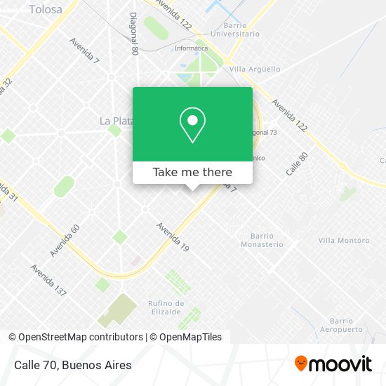 Calle 70 map