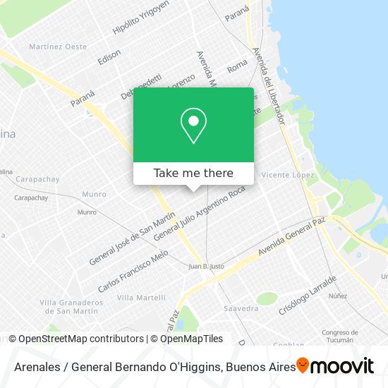 Mapa de Arenales / General Bernando O'Higgins
