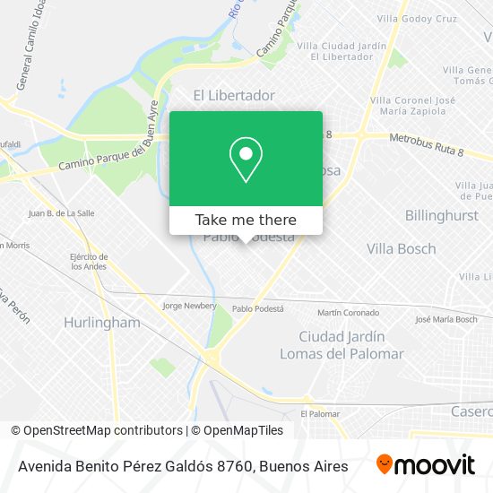 Mapa de Avenida Benito Pérez Galdós 8760