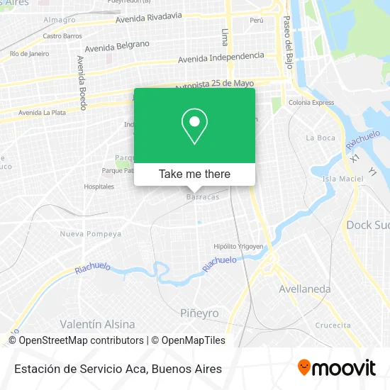 Mapa de Estación de Servicio Aca