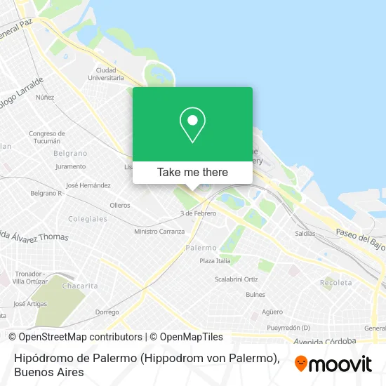Mapa de Hipódromo de Palermo (Hippodrom von Palermo)