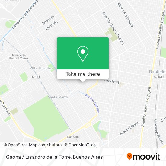 Gaona / Lisandro de la Torre map