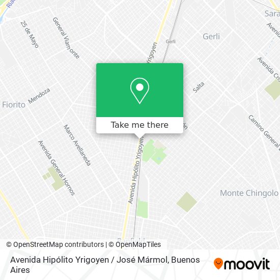 Avenida Hipólito Yrigoyen / José Mármol map