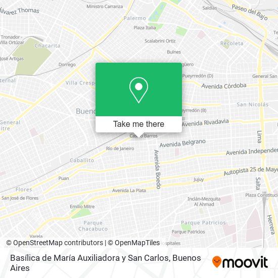 Basílica de María Auxiliadora y San Carlos map