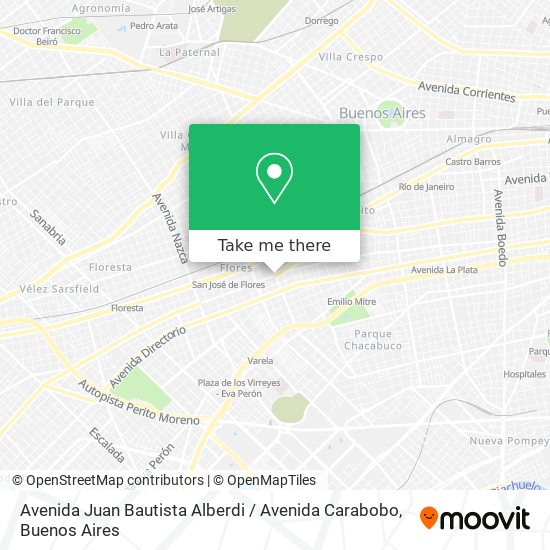 Avenida Juan Bautista Alberdi / Avenida Carabobo map
