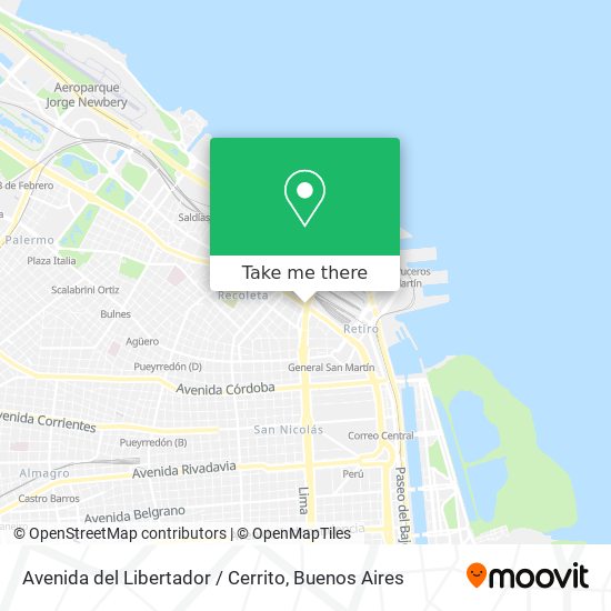 Avenida del Libertador / Cerrito map