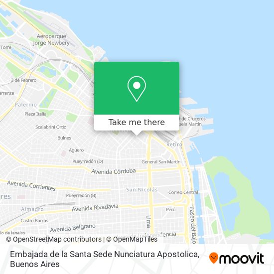 Mapa de Embajada de la Santa Sede Nunciatura Apostolica