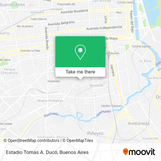 Mapa de Estadio Tomas A. Ducó