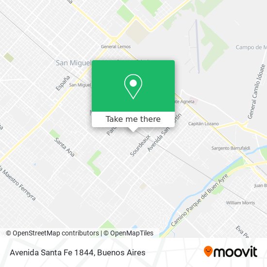 Avenida Santa Fe 1844 map