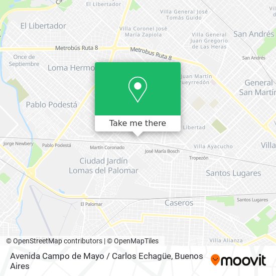 Avenida Campo de Mayo / Carlos Echagüe map