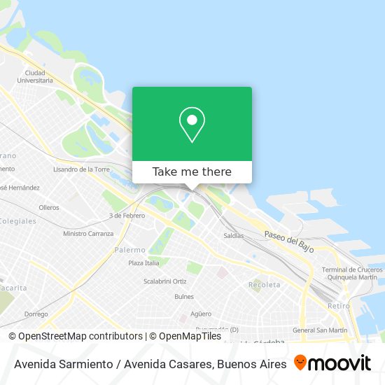 Avenida Sarmiento / Avenida Casares map