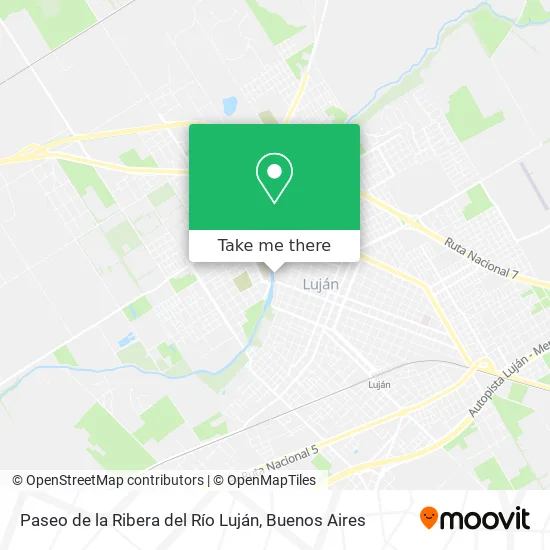Paseo de la Ribera del Río Luján map