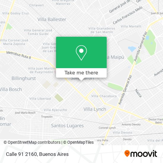 Calle 91 2160 map