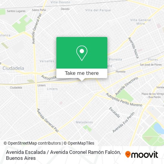 Mapa de Avenida Escalada / Avenida Coronel Ramón Falcón