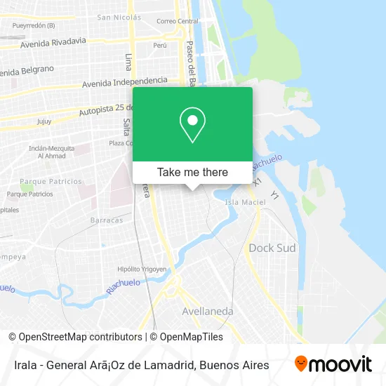 Mapa de Irala - General Arã¡Oz de Lamadrid