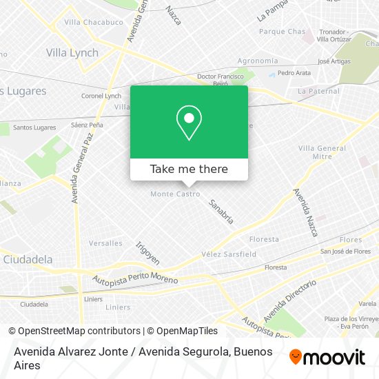 Avenida Alvarez Jonte / Avenida Segurola map